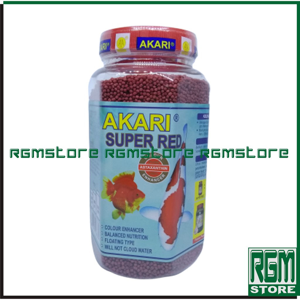 AKARI Super Red Makanan pakan pelet ikan hias koki koi 300 gram murah