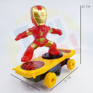  Mainan  Robot Skateboard Skuter Super Hero Avengers 23cm 