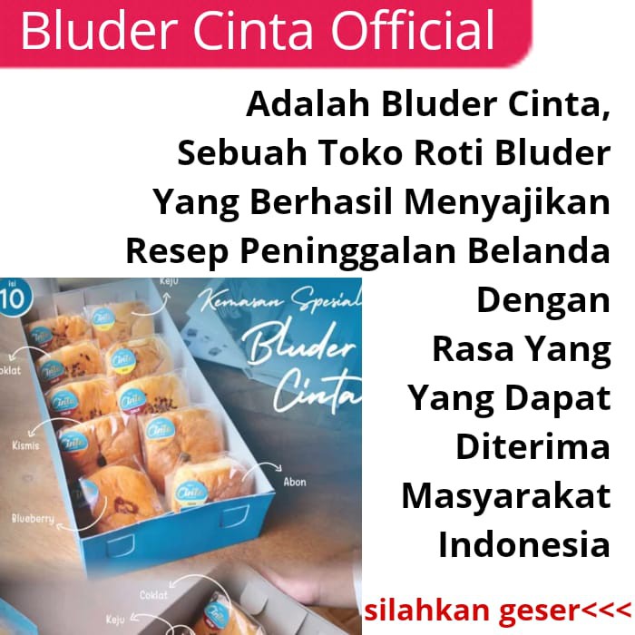 Roti Bluder Cinta Rasa Keju 50 Gram - Oleh oleh Khas Madiun Asli - Halal - Viral