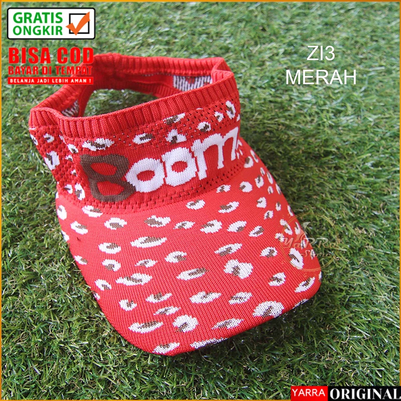 TOPI ANAK PEREMPUAN MOTIF HELLO KITTY VISOR RAJUT SENAM ZUMBA CAP KIDS LAKI LAKI IMPORT KOREA ZG-Zi3 RED