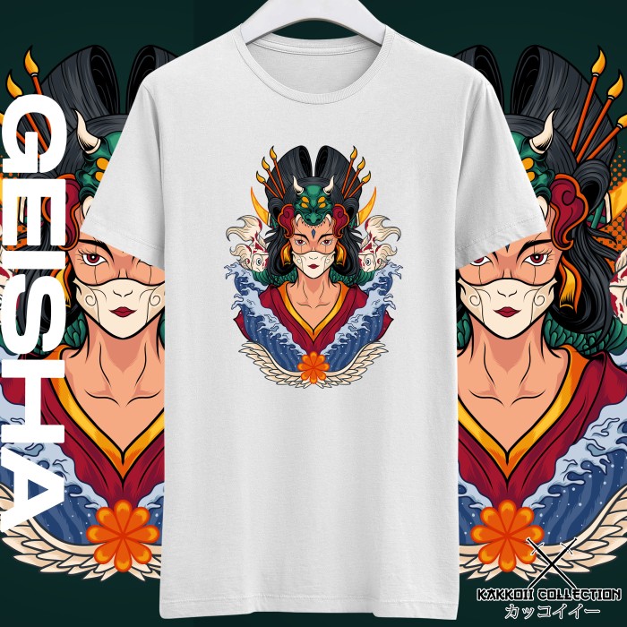 Kaos Geisha Jepang | Baju Japanese Art Streetwear