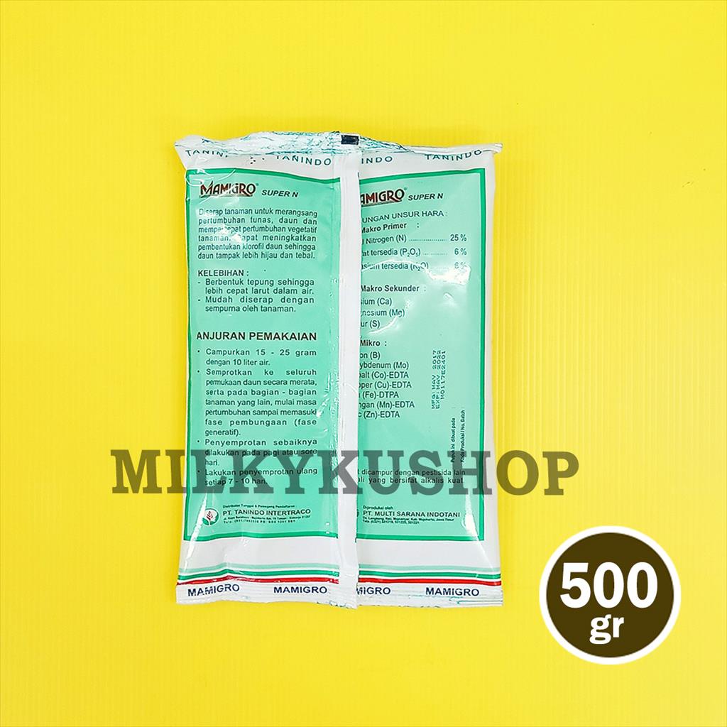 PUPUK MAMIGRO 25-6-6 HIJAU  500 GRAM KEMASAN PABRIK DAUN