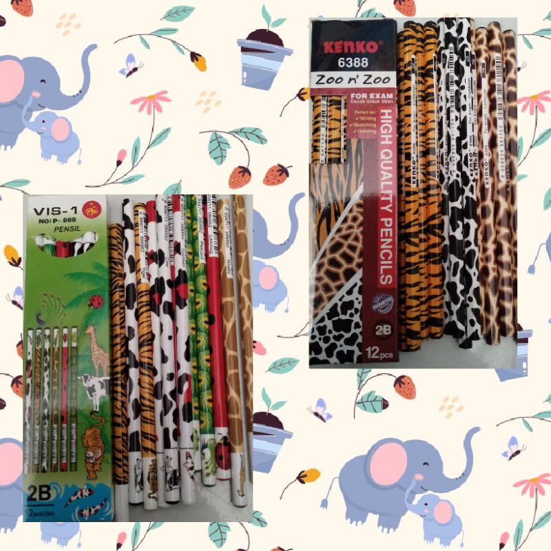 

Pensil Kenko Zoo n zoo / Pensil Vis-1 Animal ( 1 lusin /12 pcs)