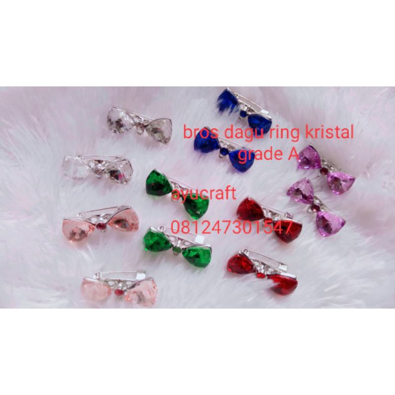 bros dagu ring  kristal grade A jual per 6pcs dan 12pcs