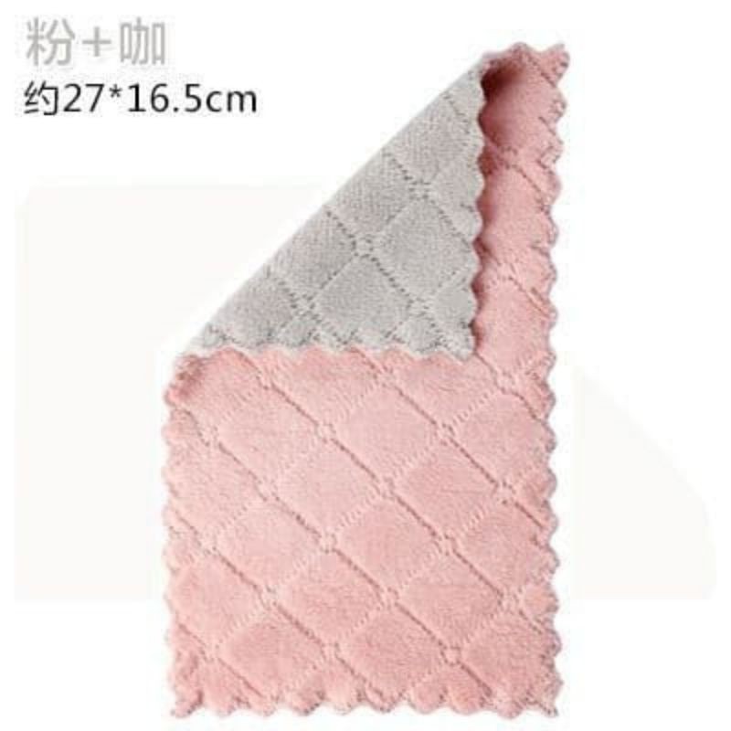 Kain Lap Meja Piring ANTI MINYAK Kain Lap Bahan Microfiber Lap Tangan / Cuci Piring Kualitas Bagus