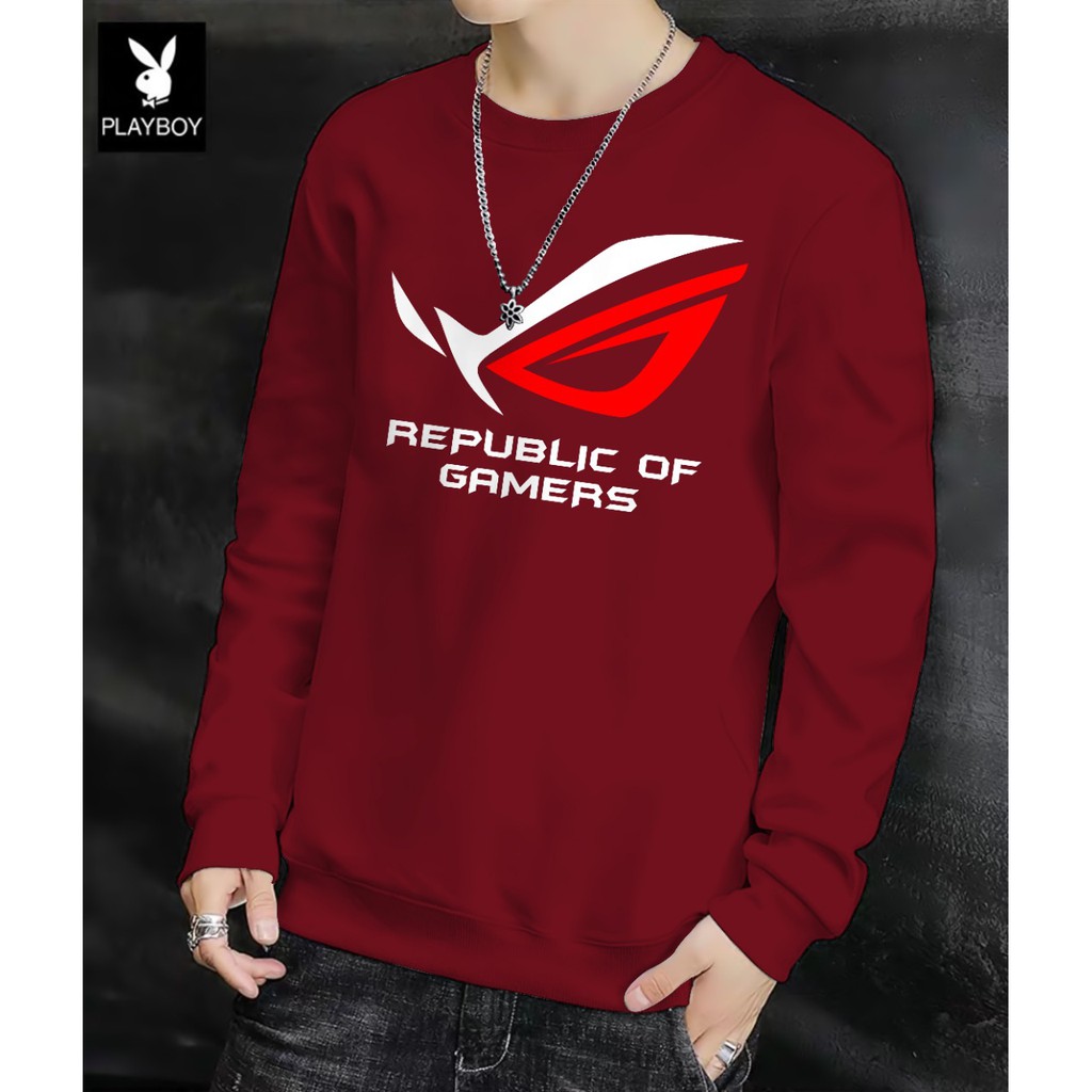 Sweater Pria/Sweter Pria/Sweter/Sweater ROG (Republic of Gamers) Bahan Babyterry UK M-L