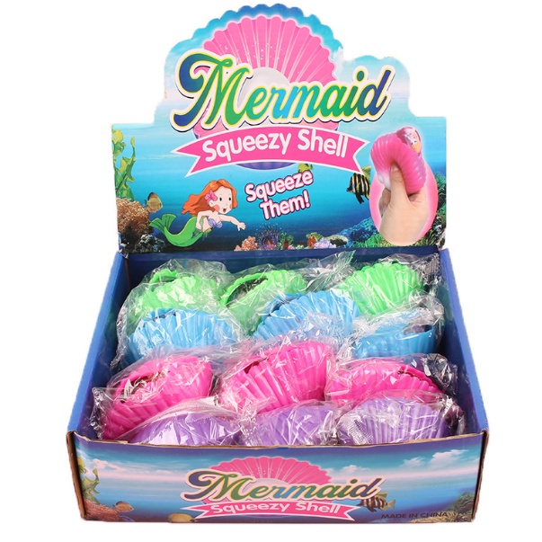 [ORGM] Mainan Squishy Mermaid Kerang Glitter Cantik Gemes