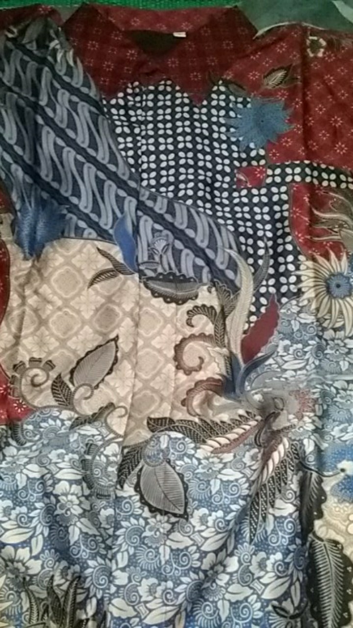 Kemeja Batik Semi Sutra Lengan Panjang Furing Istimewa M L Xl