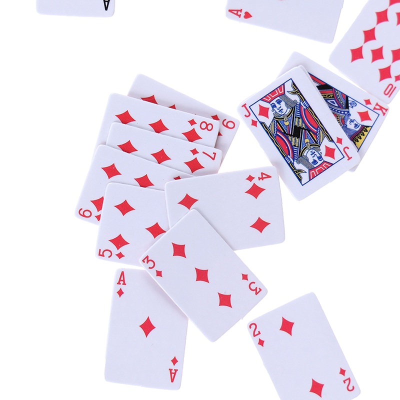 Miniatur Kartu poker Bahan Kertas Untuk Rumah Boneka 1: 12