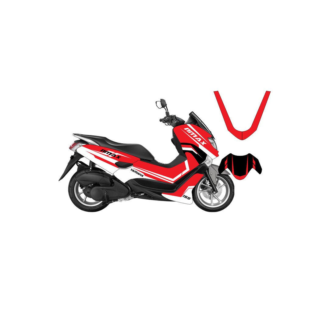 decal nmax old merah putih