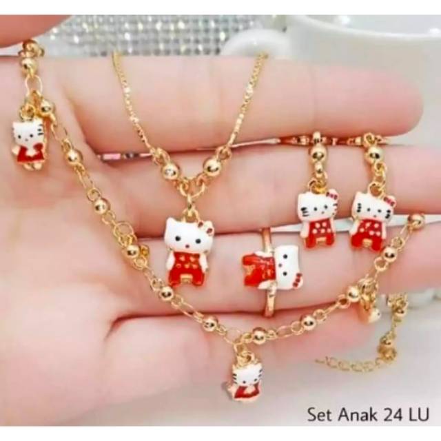 Set Perhiasan Anak Hello kitty