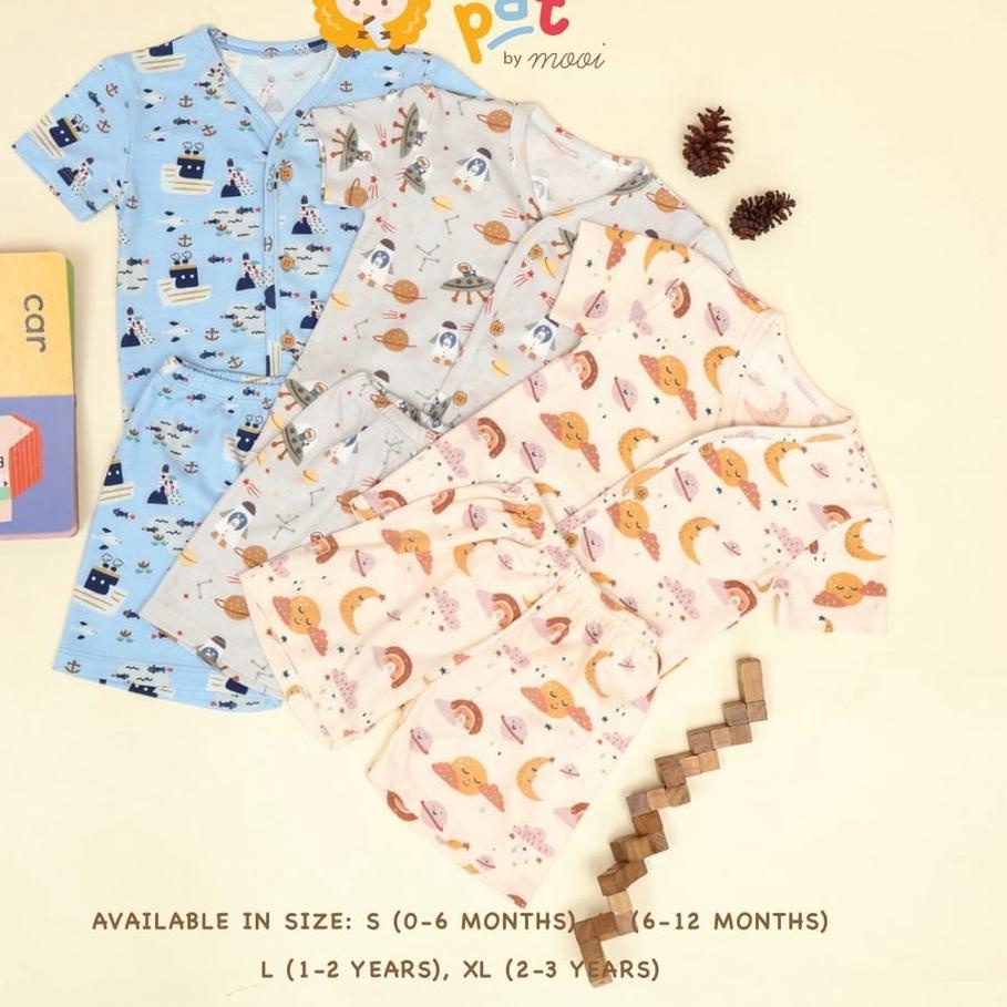 Setelan Piyama Panjang Setelan Piyama pendek Premium Patpat by MOOI piyama anak baju tidur anak 0-3 