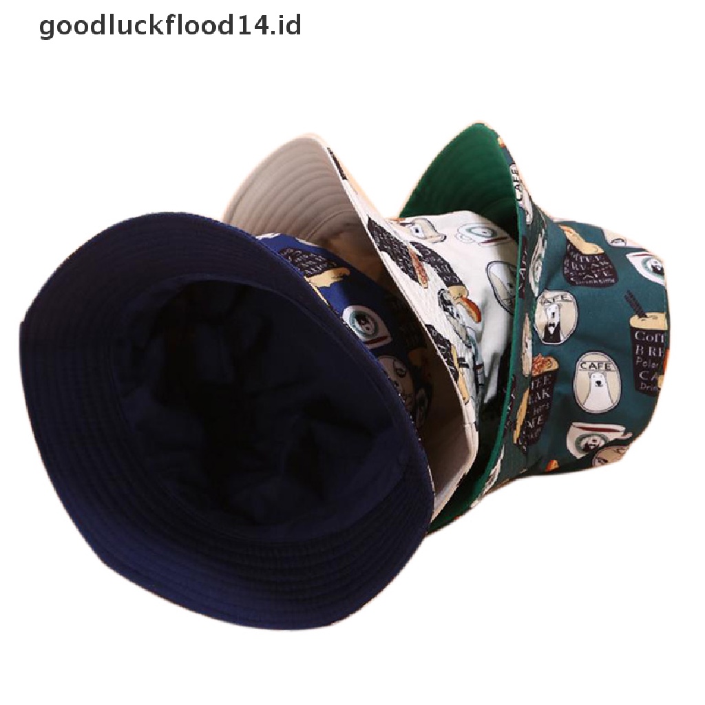 [OOID] 2019 Double Side Printed Animal Bucket Hat Fisherman Outdoor Travel Sun Cap New ID