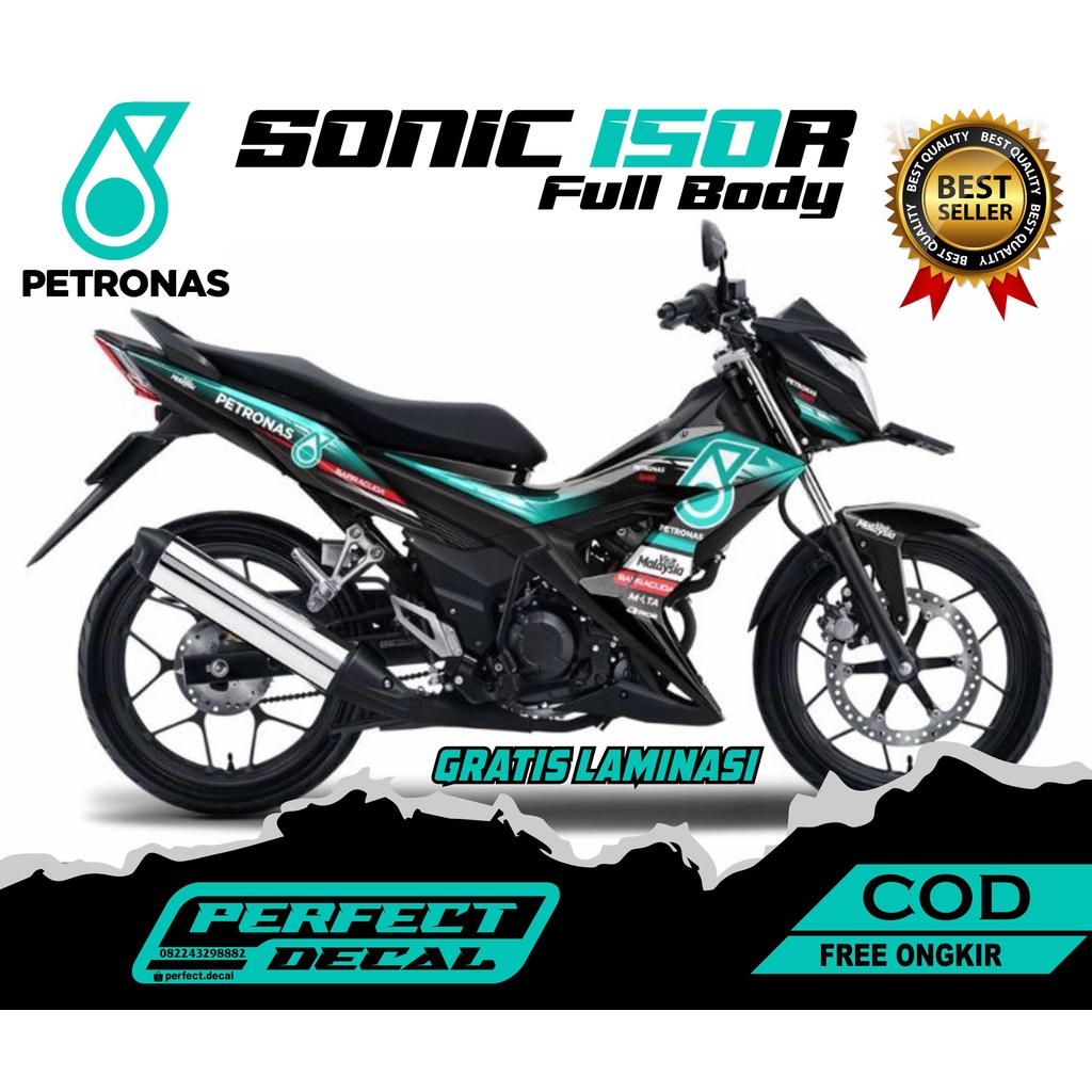 Decal Stiker Motor Honda SONIC 150 R PETRONAS Full Body Sticker Custom Variasi