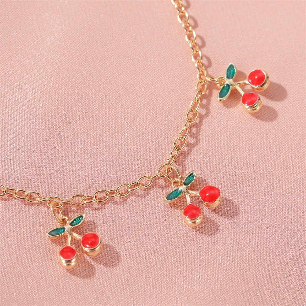 【CandyCat】Versi Korea Sedikit Cherry Gelang Minoritas Kecil Manis Dari Siswa Perempuan Merasakan Desain Gelang-4