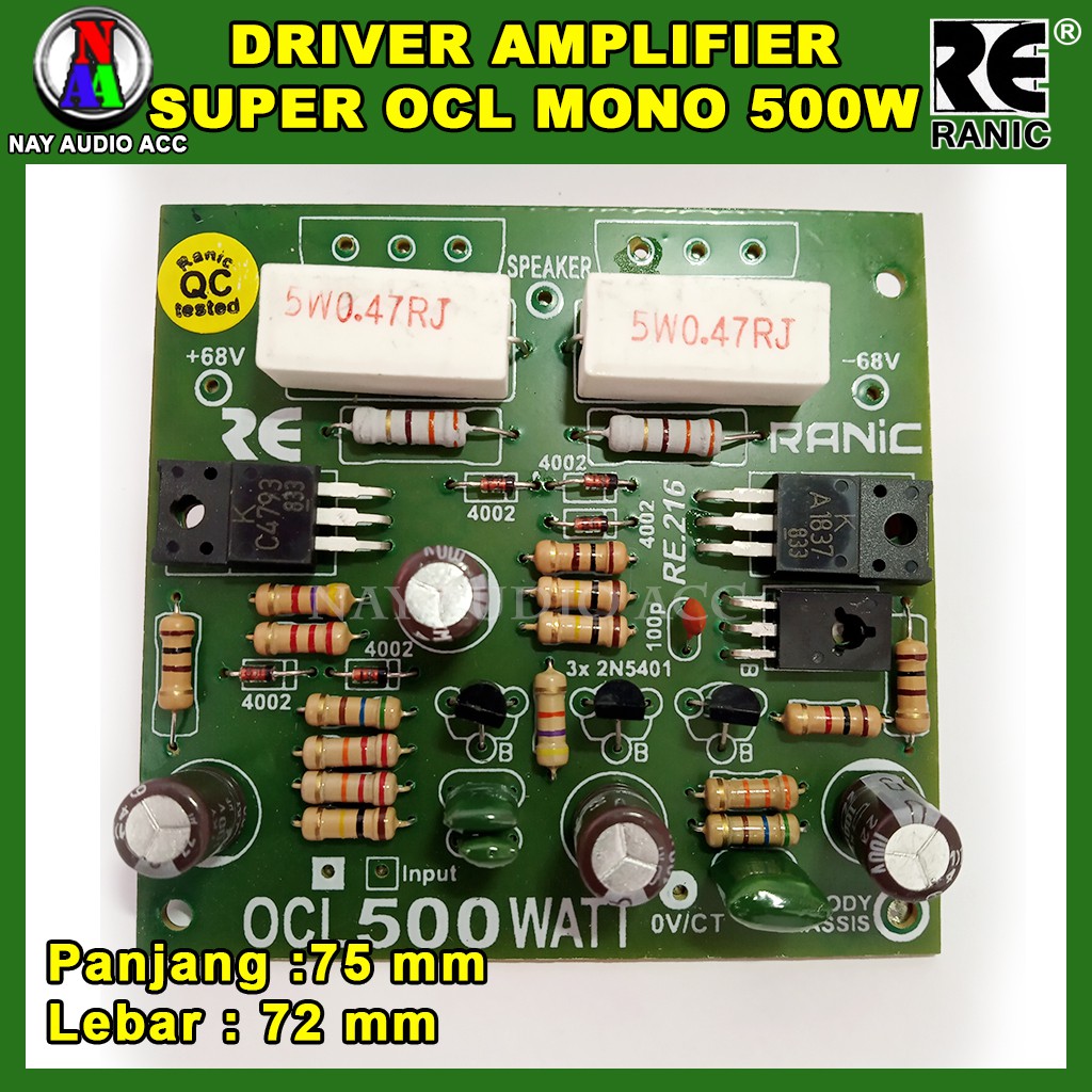 Kit Driver Power Super Ocl Mono 500 Watt Shopee Indonesia