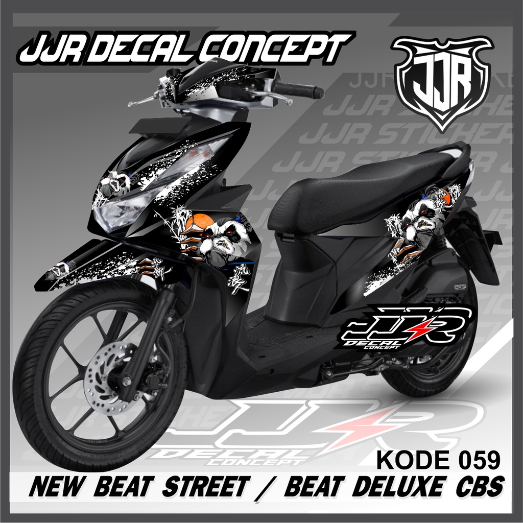 STIKER DECAL NEW BEAT DELUXE 2020-2022 NEW BEAT STREET/ NEW BEAT DELUXE CBS KODE 059 MOTIF PANDA