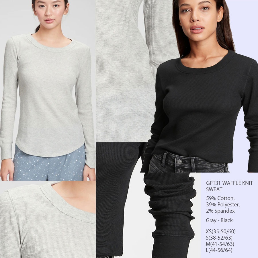 GAP 31 WAFFLE KNIT SWEAT Baju Atasan Wanita Branded
