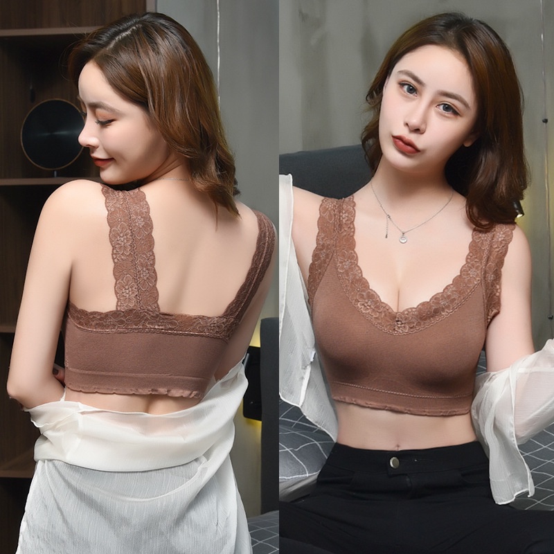 Bra Wanita Bralette Backless Renda Pakaian dalam Wanita Tanpa Kawat MALL SHOPPING