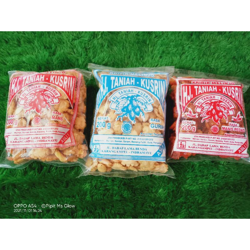 

kripik melinjo Hj Taniah-Kusrin khas Karangampel Indramayu