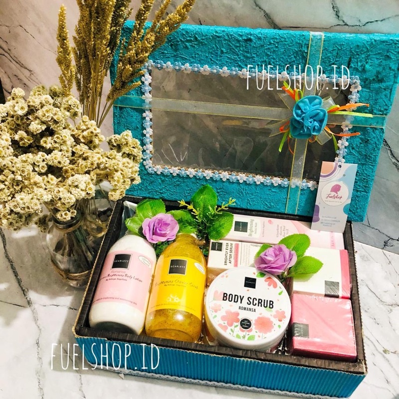 PAKET SESERAHAN MANDI SCARLETT/PAKET HANTARAN SCARLETT ORIGINAL FREE BOX