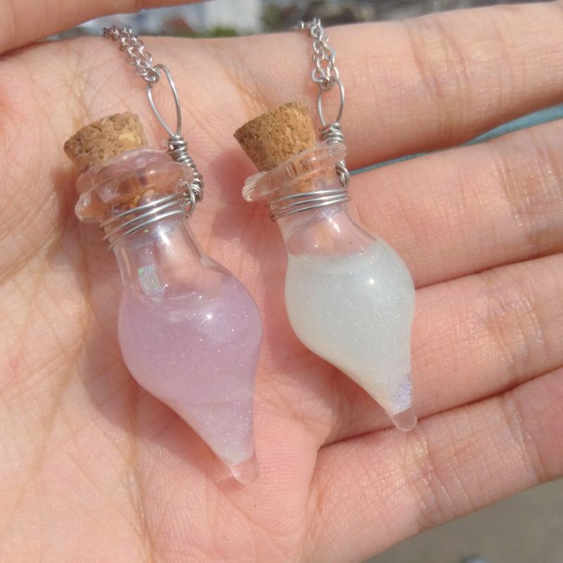 Kalung Harry Potter Potion Severus Snape's Last Memory  Kalung Necklace Vial Mini Potion Botol Kaca 