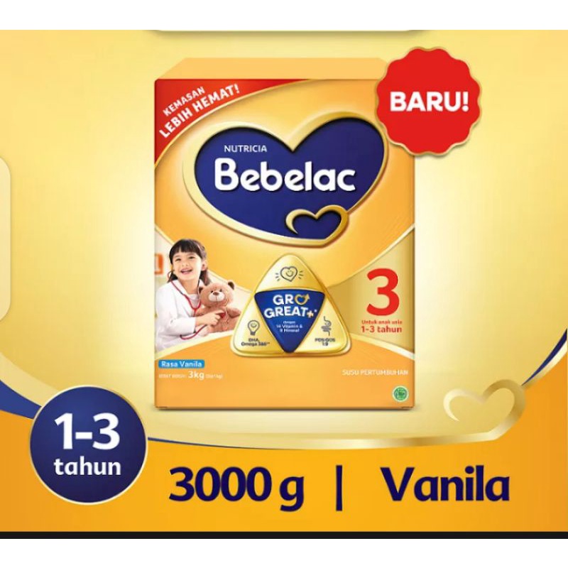 Bebelac 3 Vanila 3000g Grow Great / Bebelac 3 Vanilla 3Kg / 3000 gr