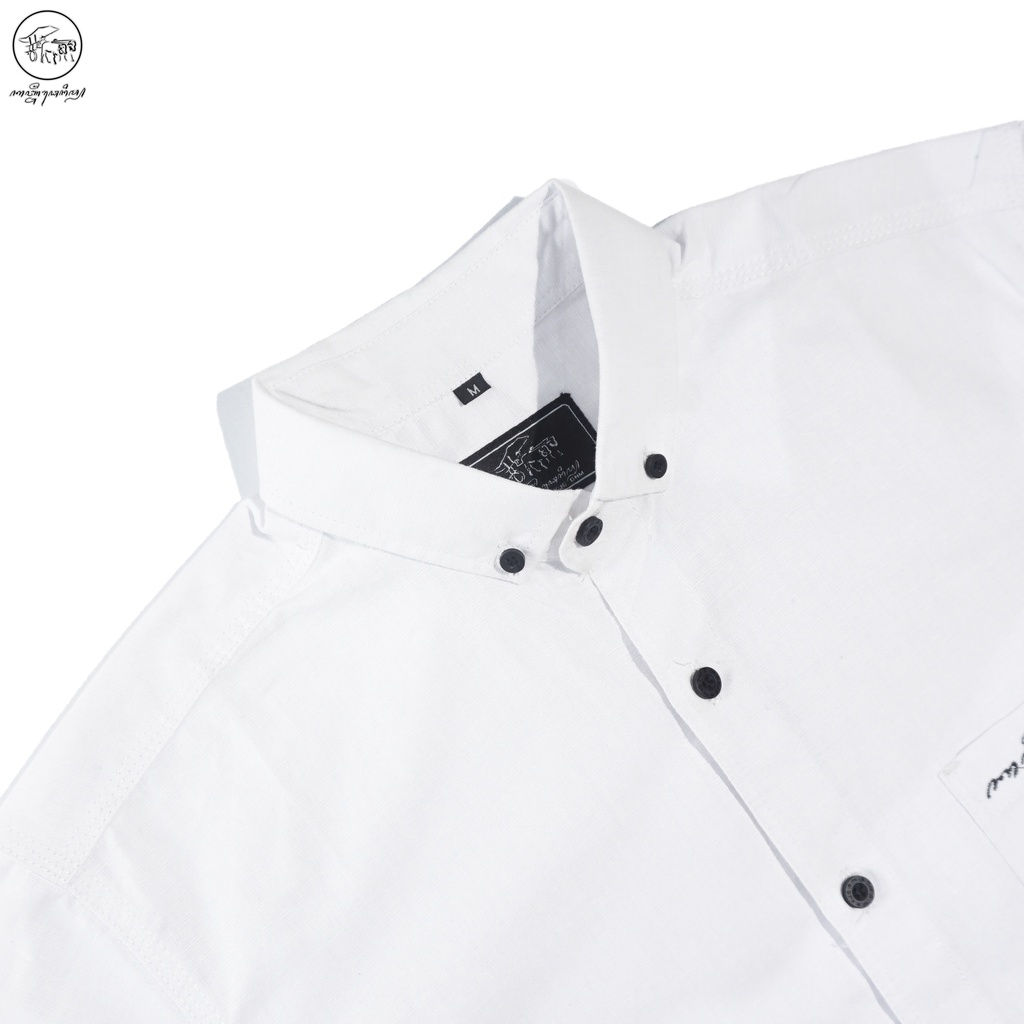 SK Kemeja Pria Cotton Fibre - Botton Down Collar Ori