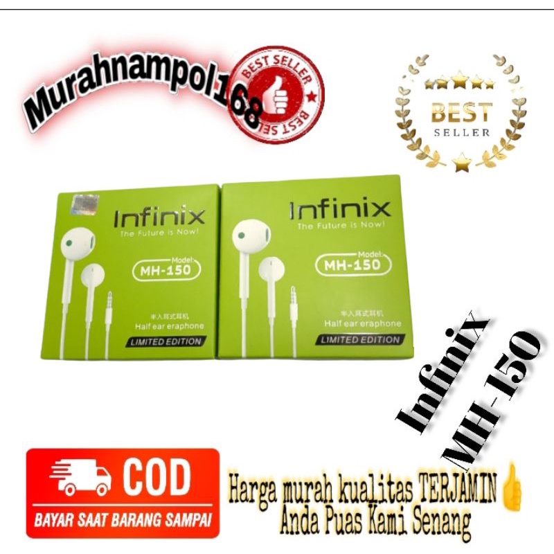 MN - Headset Handsfree Infinix MH 150 Half Earphone Limited Edition Stereo Earphone Infinix MH-150 M