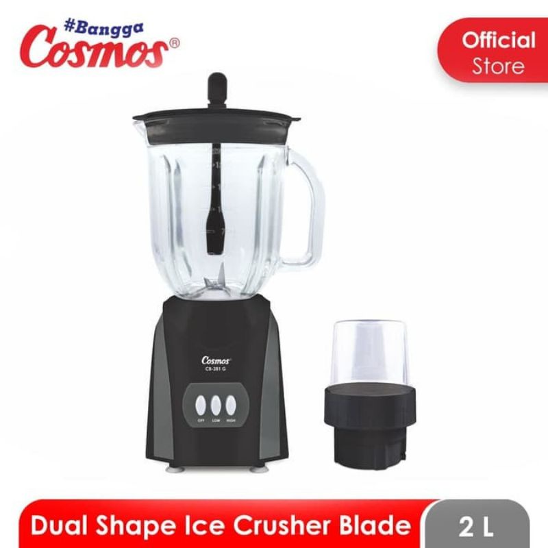 Blender Cosmos CB-281 G Kaca 2in1 ( 2 Liter )