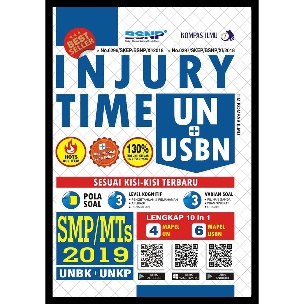 Injury Time Un Usbn Sesuai Kisi Kisi Terbaru Smp Mts 2019 Kode 1149