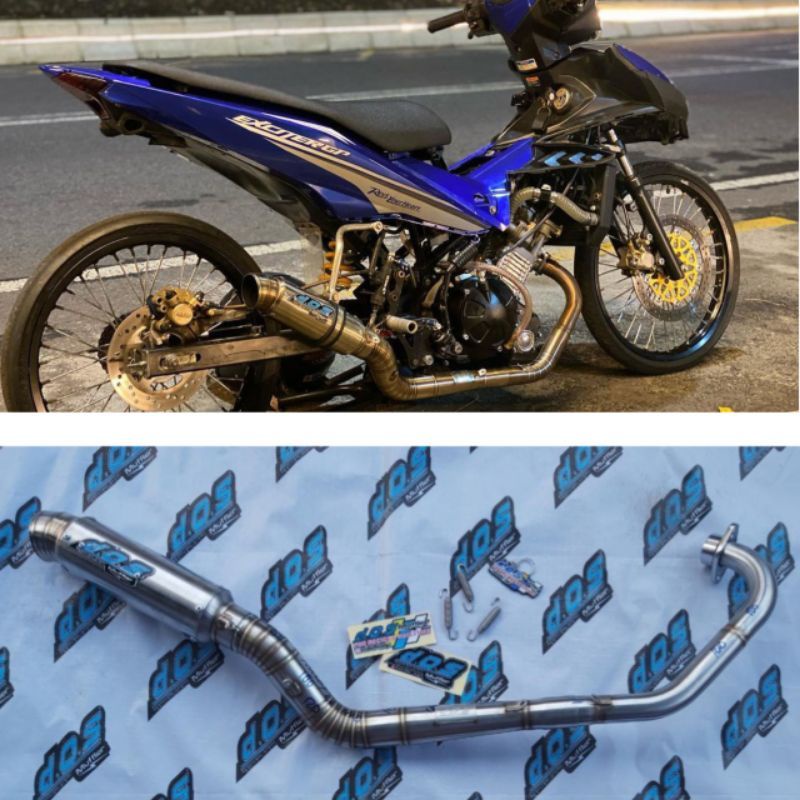 Knalpot Dos Muffler Original Mx King 150 V1 V2 Y15ZR Tipe Thailand Malaysia Original Racing Jogja