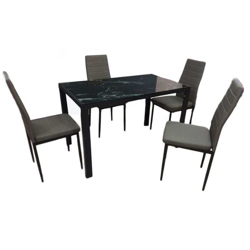 Meja Makan Besi + 4 Kursi / Meja Makan Besi HITAM Termurah