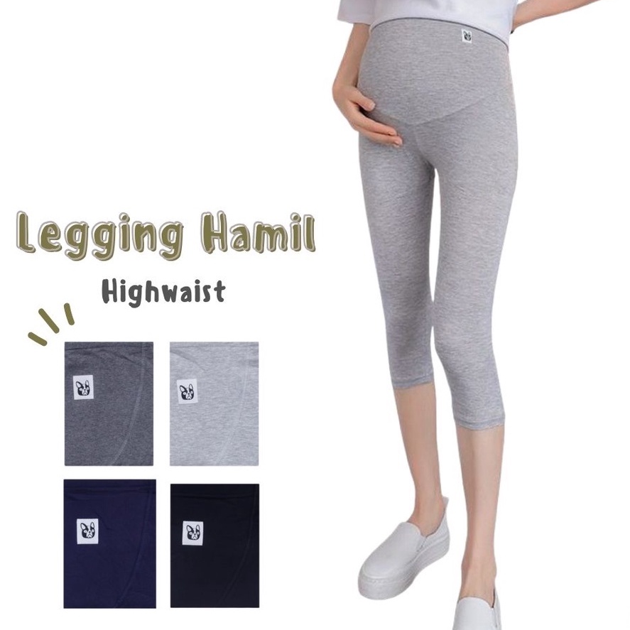 LEGGING HAMIL WANITA 8876 KANTONG 7/8 PREMIUM SUPER FREE POUCH Leging Hamil 7/8 Celana Hamil Celana Strit Hamil