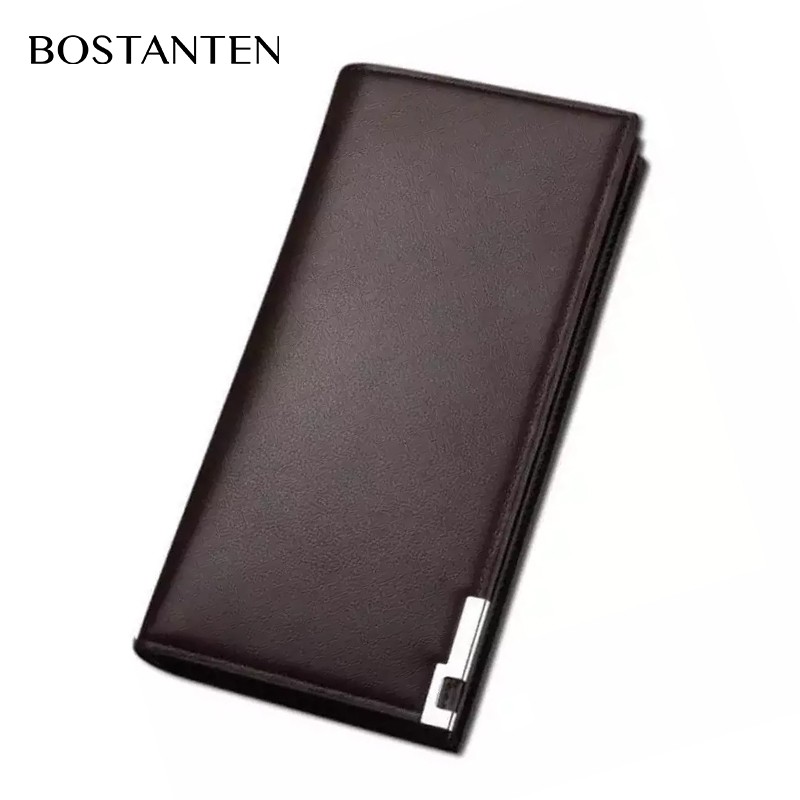 BOSTANTEN Dompet Lipat Bahan Kulit PU Model 12 Slot Kartu 