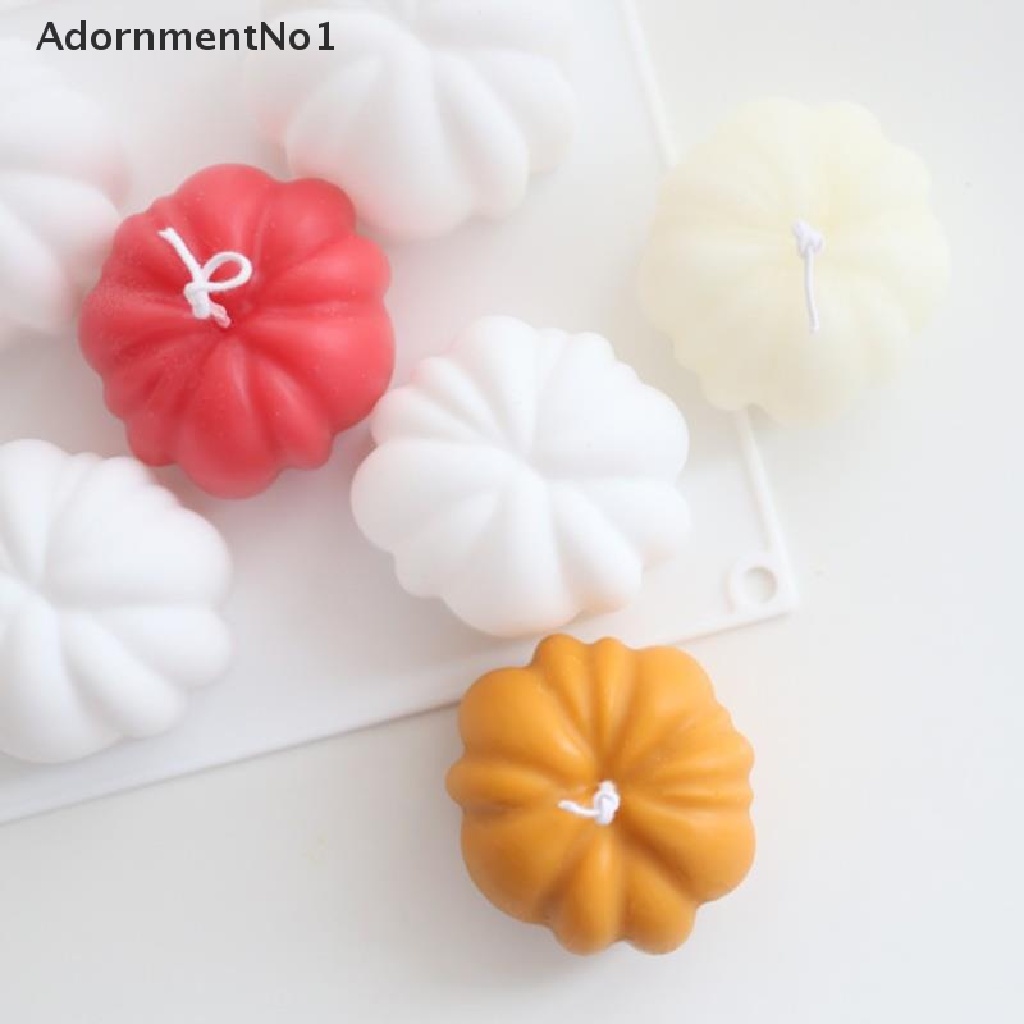 (AdornmentNo1) Cetakan Lilin Mini Bentuk Labu Halloween Bahan Silikon Untuk Dekorasi Rumah