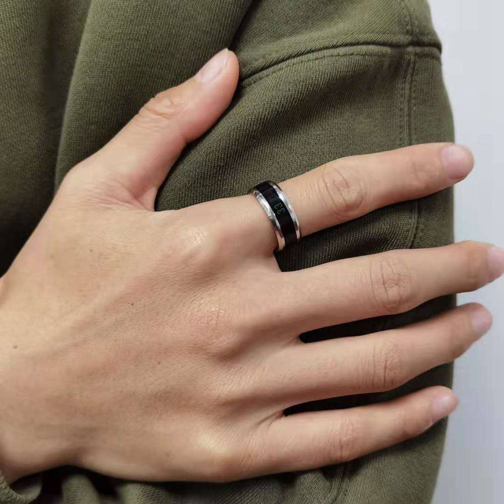 Fashion Simple  Temperature Ring / Unisex Mood Emotion  Feeling Rings / Popular Sliver Gold Black Titanium Steel Finger Ring