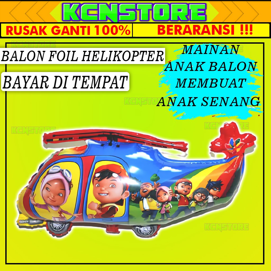 BALON FOIL KARAKTER HELIKOPTER ULTAH ULANG TAHUN MAINAN PERMAINAN ANAK ANAK PEREMPUAN LAKI LAKI