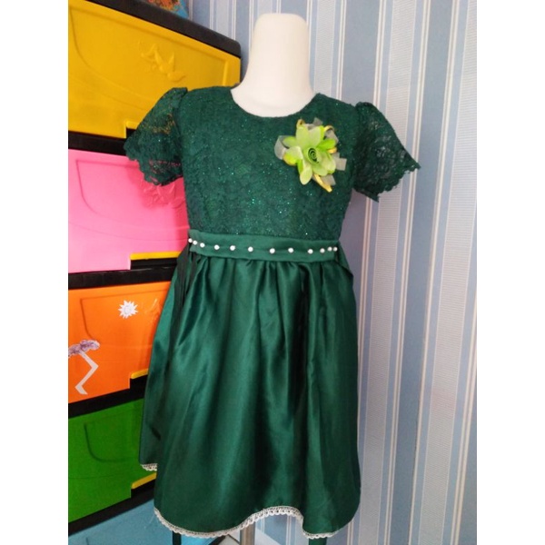 dress anak pesta/ dress brokat / baju anak perempuan