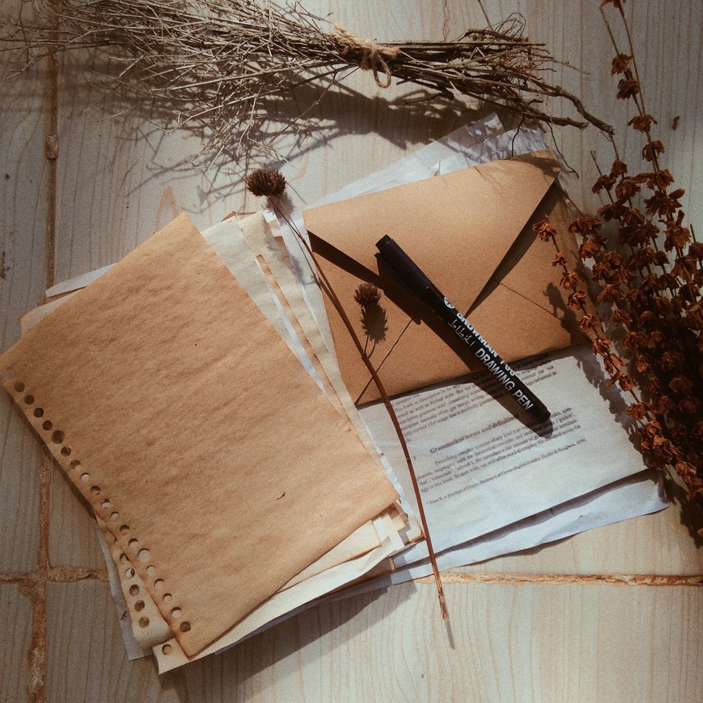 

Isi Binder Model Kertas Usang - Vintage Tea Dyed