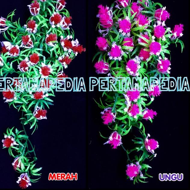 ☆ Paket Bunga Plastik/ Daun Rambat Plastik / Rumput Plastik - Putih ➧