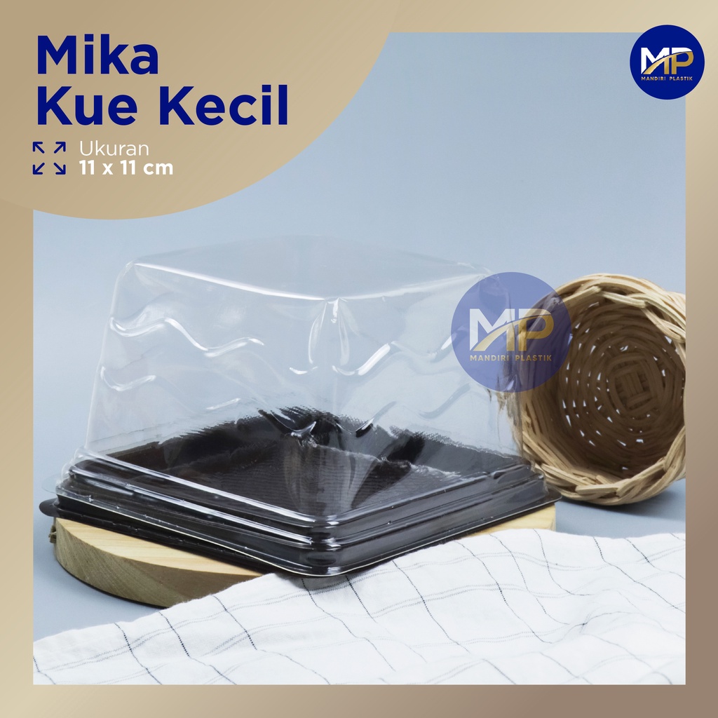 Mika CT 120 Kotak / Mika Kue Bolu Tart Mini Cake Tray 12x12cm -10pcs