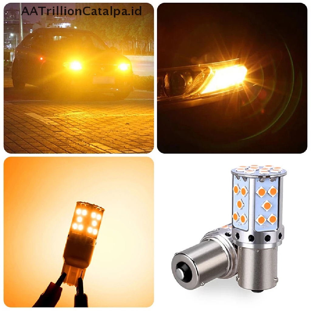 Aatrillioncatalpa 1156 7440 T20 3030 35smd Canbus W21W Lampu LED Untuk Sein Mobil