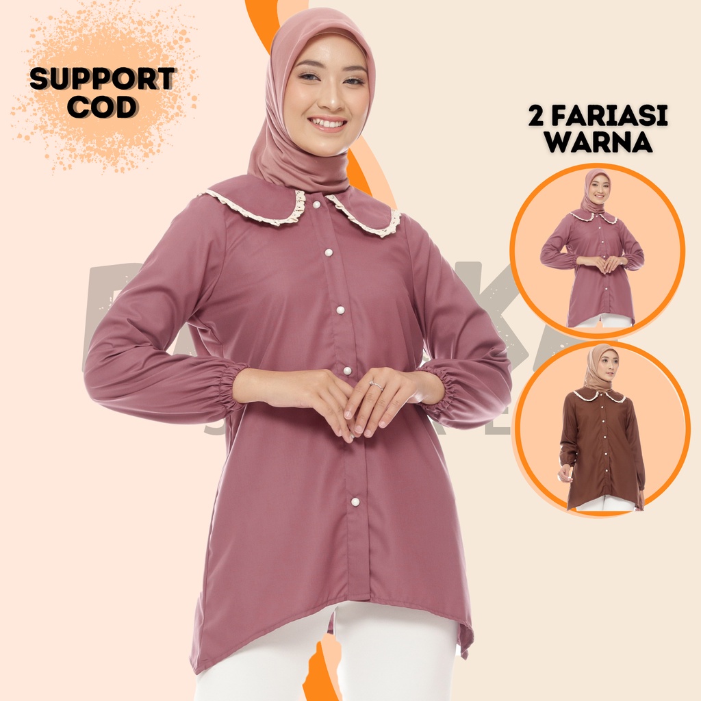 BAJU ATASAN DRESS GAMIS KEMEJA BLOUSE TUNIK PAKAIAN ATASAN WANITA PEREMPUAN CEWEK MUSLIMAH SIZE UKUR