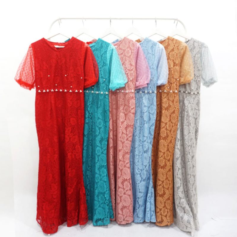 Dress brokat import/dress brokat cantik