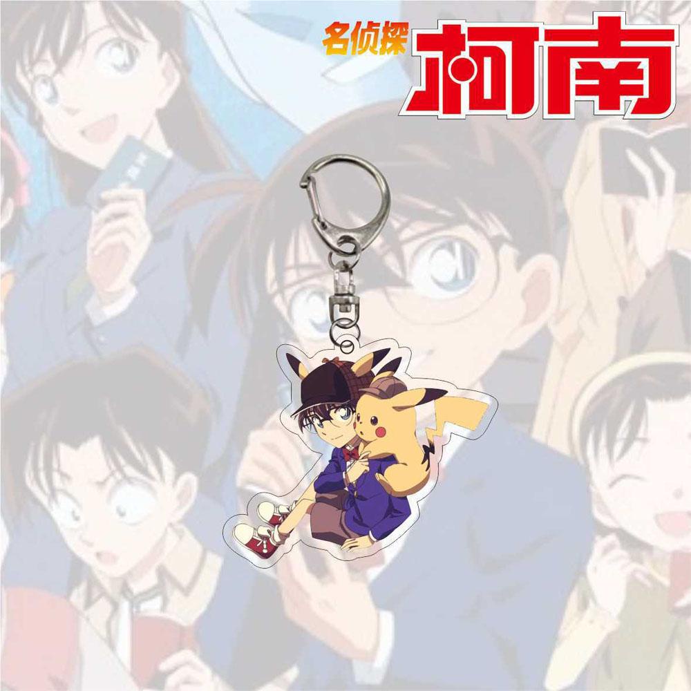 Needway Conan Gantungan Kunci Shinichi Akrilik Miniatur Scultures Anime Jepang Darah Panas Anime Key Ring