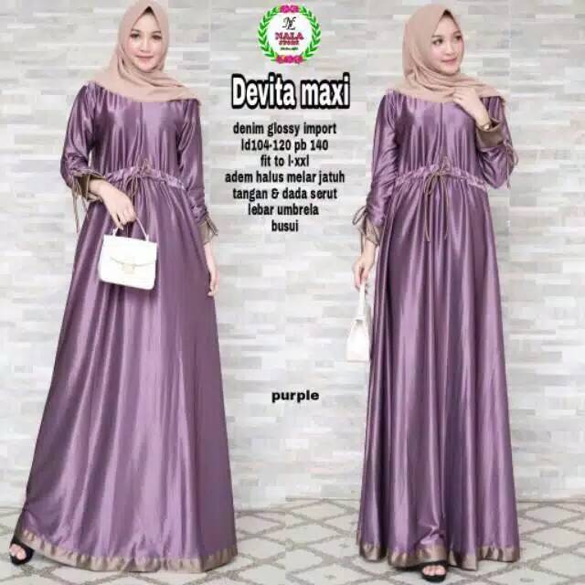 Devita Maxi | Gamis Syari | Baju Gamis | Pakaian Muslim | Baju Muslim | Pakaian wanita !| Baju Murah