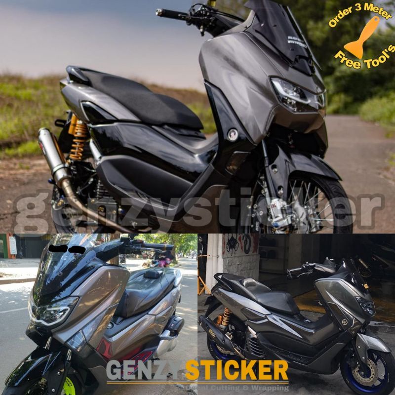 stiker skotlet dark grey candy metalik abu abu metalic mengkilat super glossy