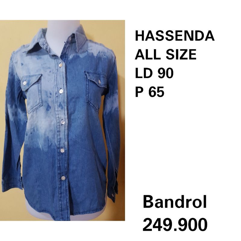HASSENDA Atasan kemeja wanita all size
