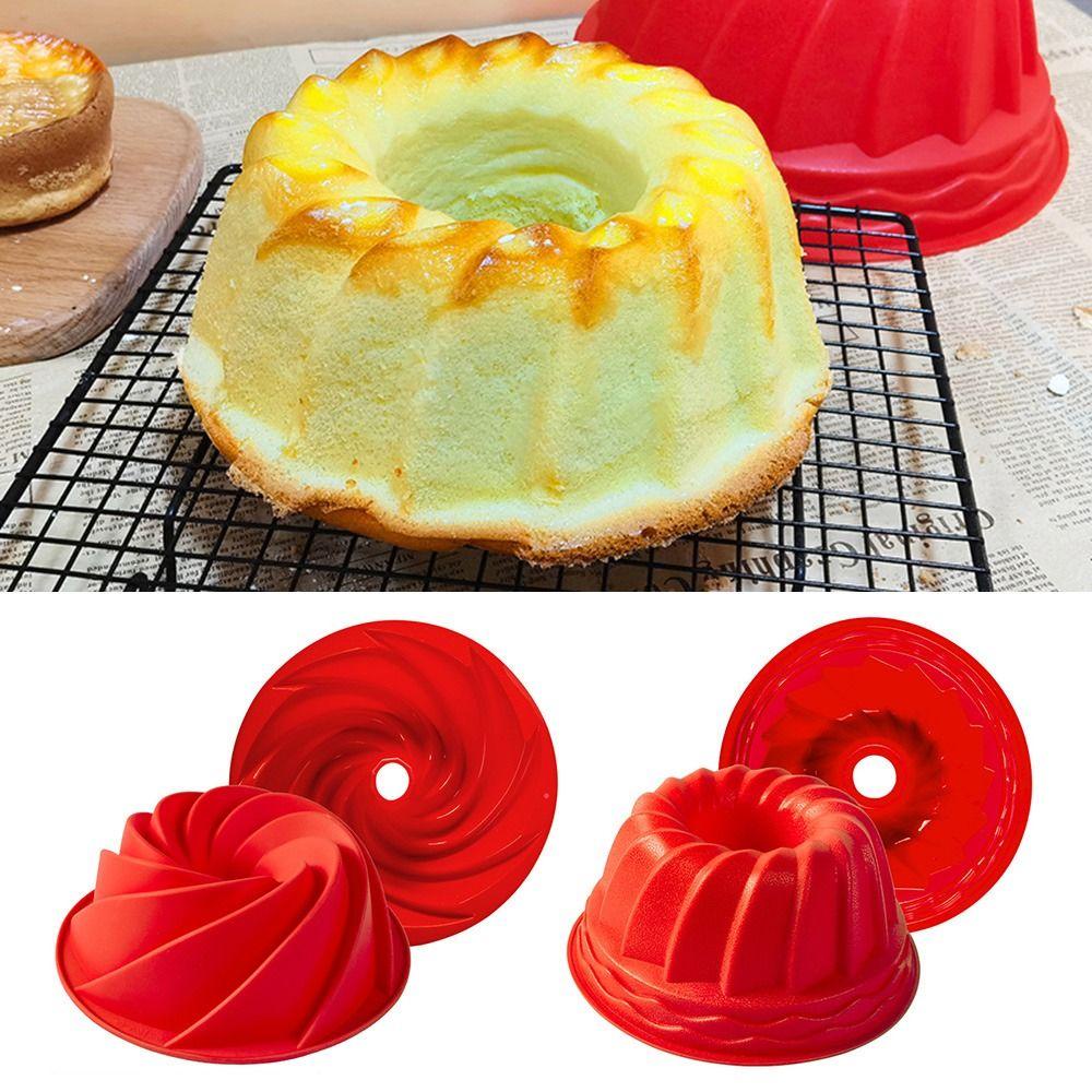 Solighter 3D Bulat Cyclone Spiral Baking Alat Dekorasi Kue Jelly Dome Mousse Molds